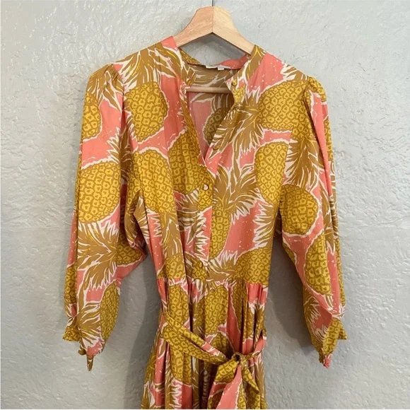 Boden Ava Tiered Maxi Dress Pineapple - Picture 5 of 10